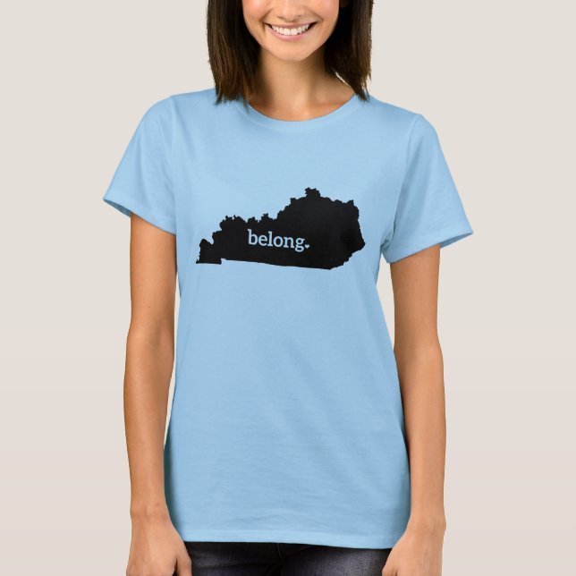 T-shirt Carte de l'État du Kentucky Belong (Devant)