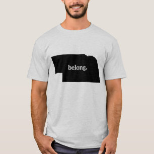T-shirt Carte de l'état du Nebraska Belong