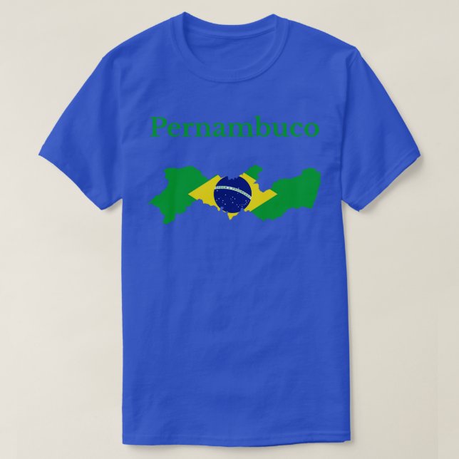 T-shirt Carte de l'état du Pernambuco Design Brésil (Design devant)