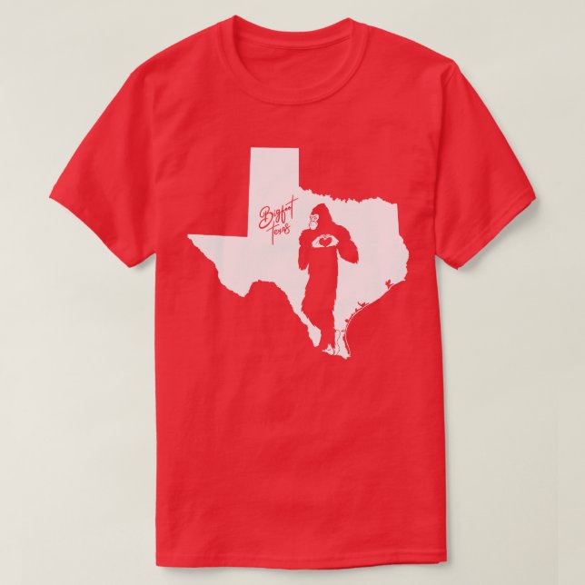 T-shirt Carte de l'État du Texas (Design devant)