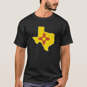T-shirt CARTE DE L'ÉTAT DU TEXAS NOUVEAU MEXIQUE NM Drape