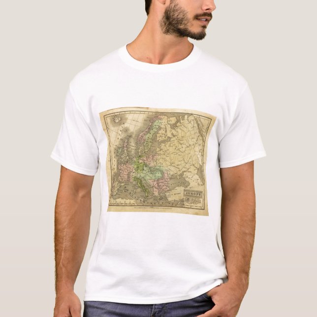 T-shirt Carte de l'Europe Olney (Devant)