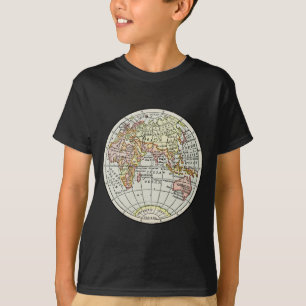 T-shirt Carte de l'hémisphère oriental Globe Travel Art