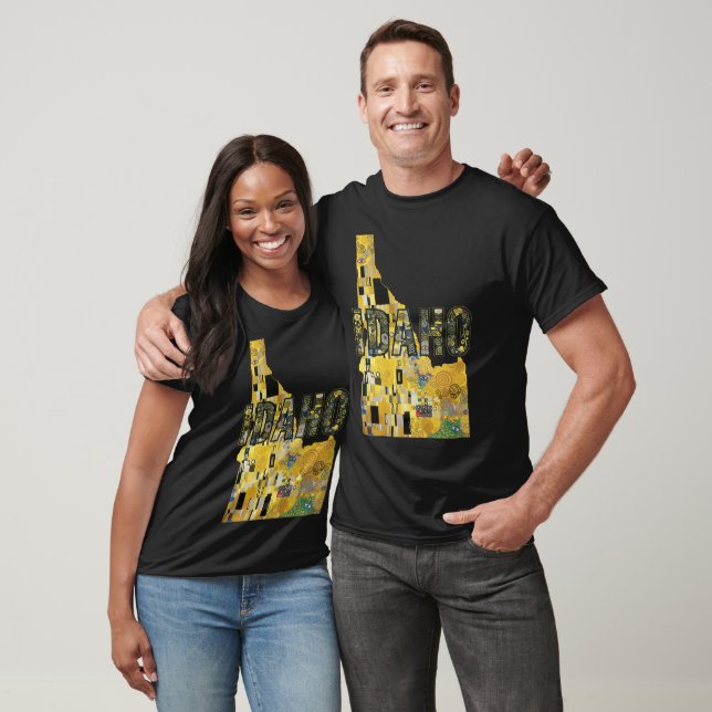 T-shirt Carte de l'Idaho et texte (Unisexe)