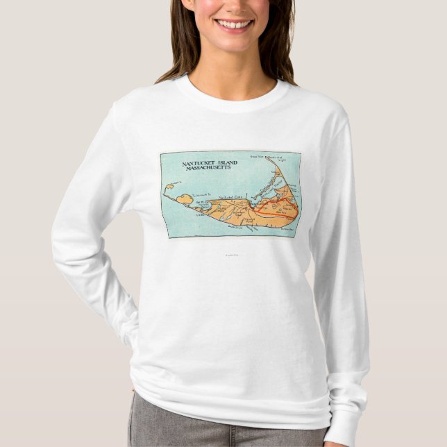 T-shirt Carte de l'île (Devant)