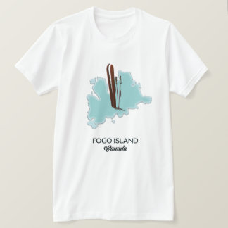 T-shirt Carte de l'île de Fogo Canada