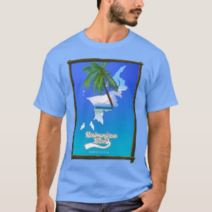 T-shirt Carte de l'île de Karimunjawa Indonésie
