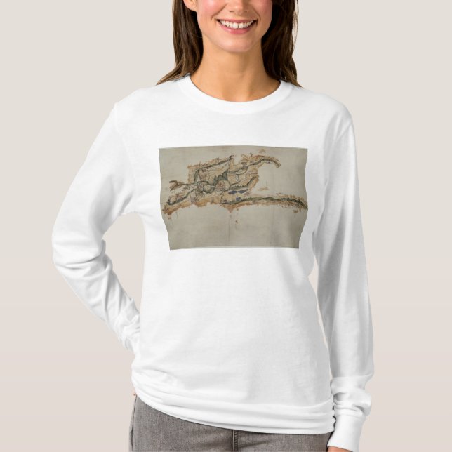 T-shirt Carte de l'île de Saint-Domingue (Devant)