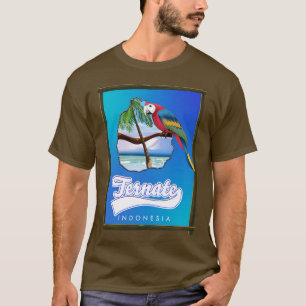 T-shirt Carte de l'île du Ternat Indonésie