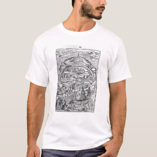 T-shirt Carte de l'île d'Utopie, frontispice de livre
