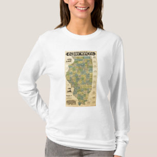 T-shirt Carte de l'Illinois 2