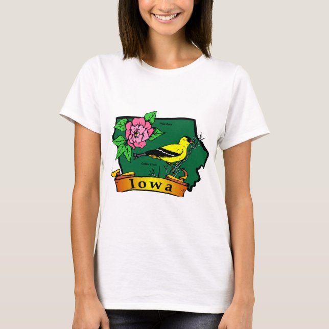 T-shirt Carte de l'Iowa (Devant)