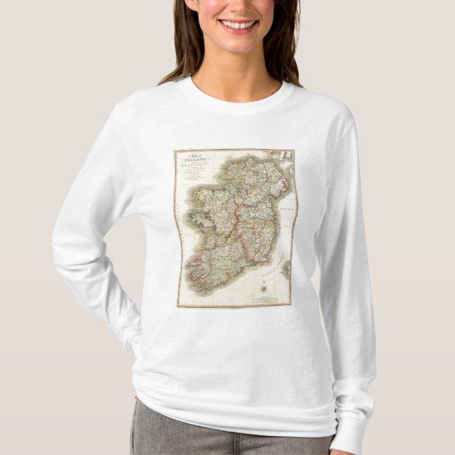 T-shirt Carte de l'Irlande (Devant)
