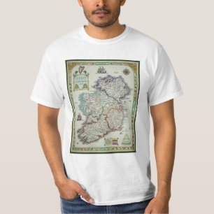 T-shirt Carte de l'Irlande - carte historique d'Eire Erin