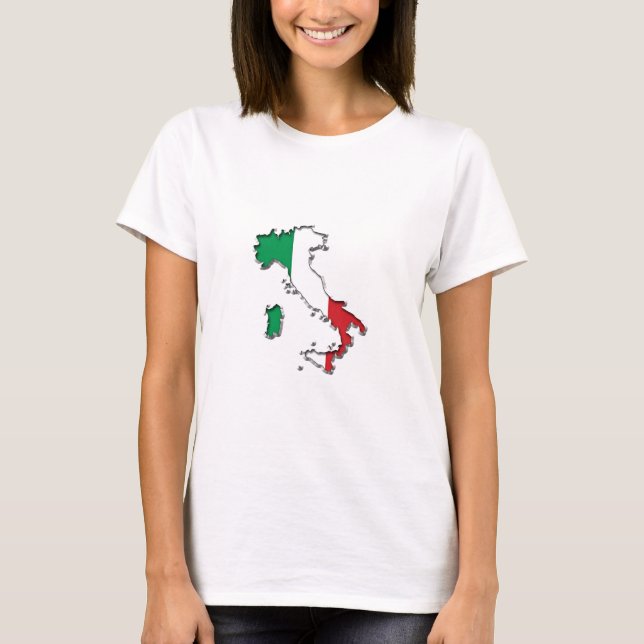 T-shirt Carte de l'Italie (Devant)