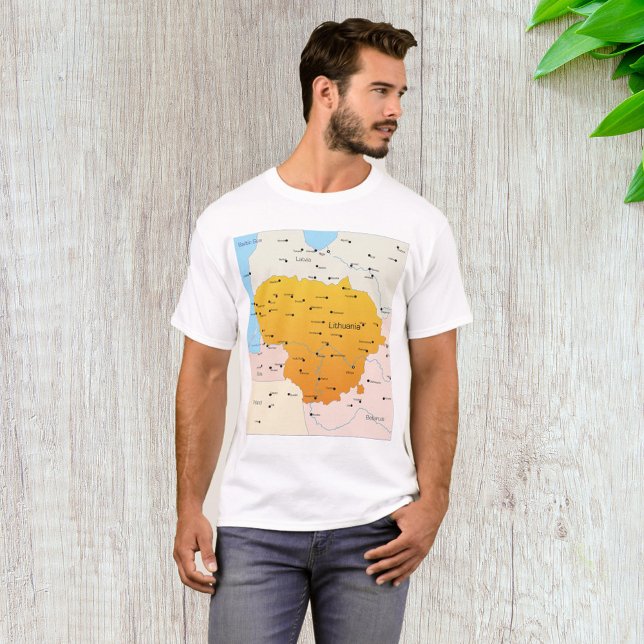 T-shirt Carte De Lituanie (Créateur téléchargé)