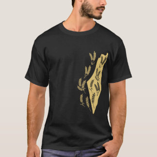 T-shirt Carte de l'or palestinien de Palestine libre Sunbu