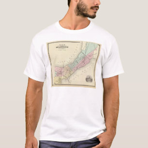 T-shirt Carte de Madison, le Wisconsin