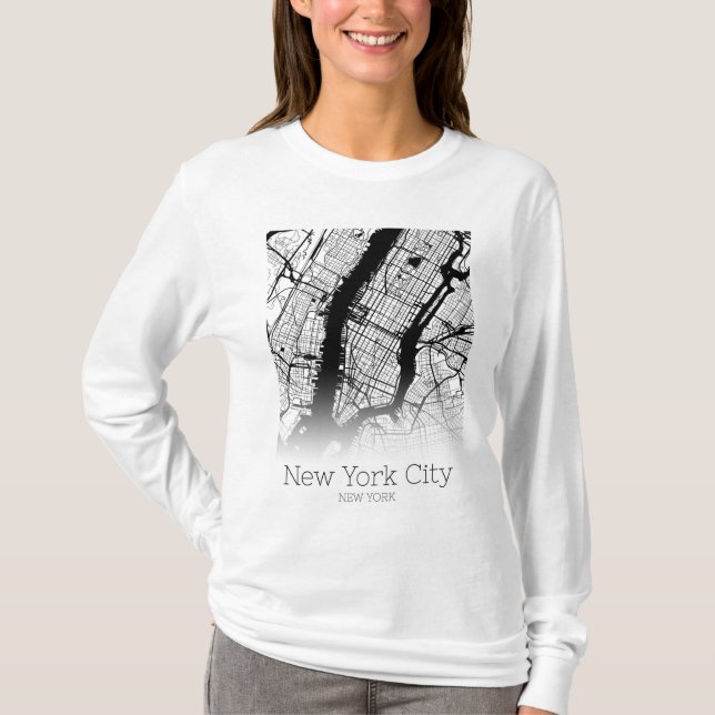 T-shirt Carte de New York (Devant)