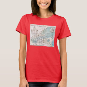 T-shirt Carte de New York City, 1728