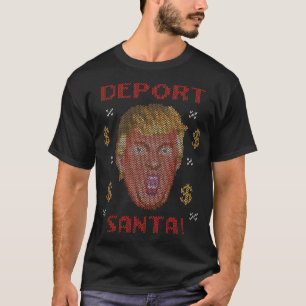 T-shirt Carte de Noël de déportation de Père Noël Donald T