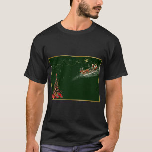 T-shirt Carte de Noël Vintage Art Tee