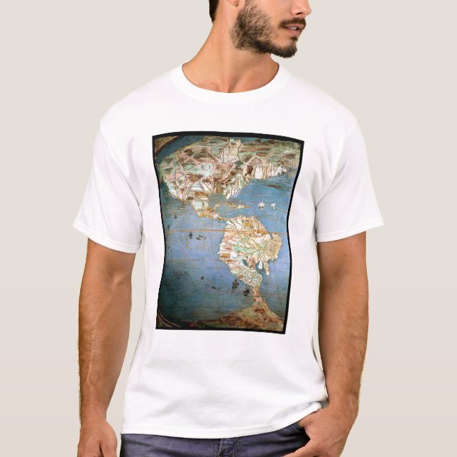 T-shirt Carte de nord et de l'Amérique du Sud (Devant)