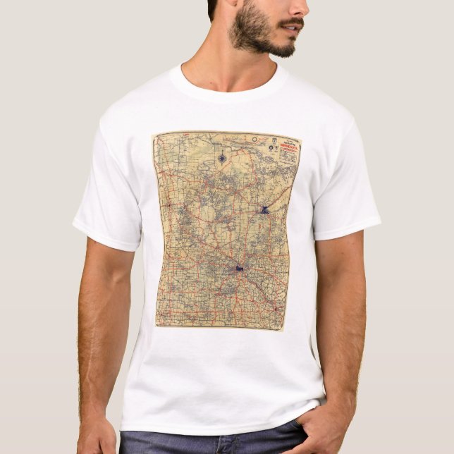 T-shirt Carte de norme du Minnesota (Devant)
