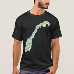 T-shirt Carte de Norvège