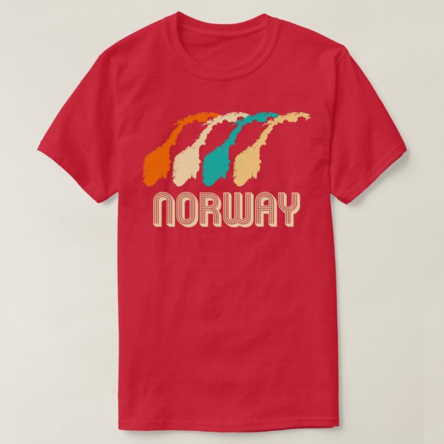 T-shirt Carte de Norvège rétro2 (Design devant)