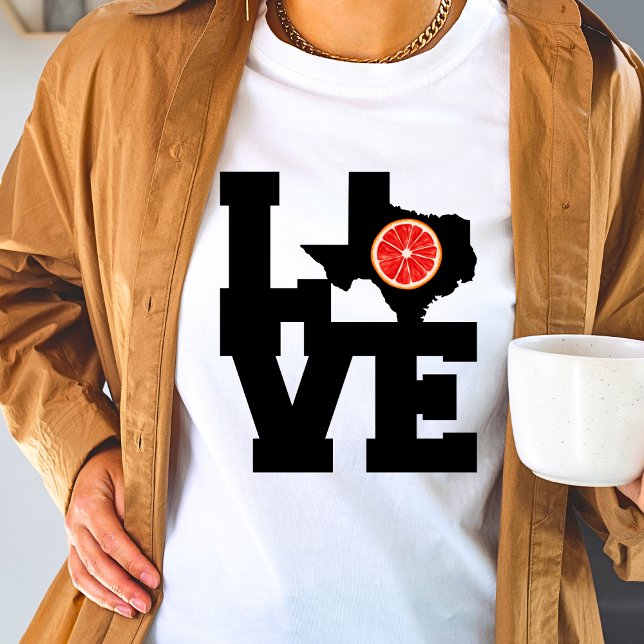 T-shirt Carte de pamplemousse rouge du Texas (Créateur téléchargé)