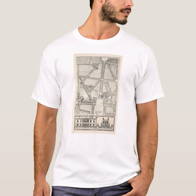 T-shirt Carte de parc de Greenwich (Devant)