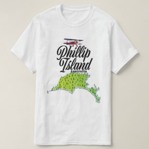 T-shirt Carte de Phillip Island Australia