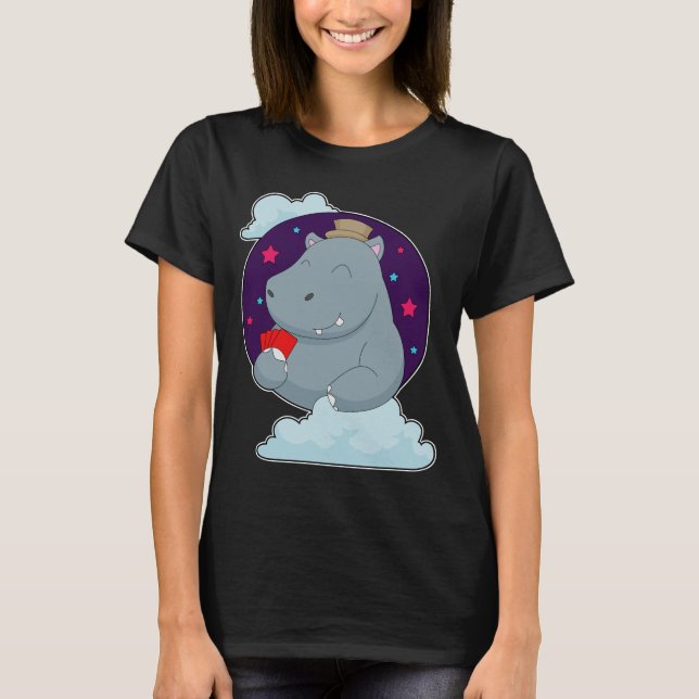 T-shirt Carte de Poker Hippo (Devant)