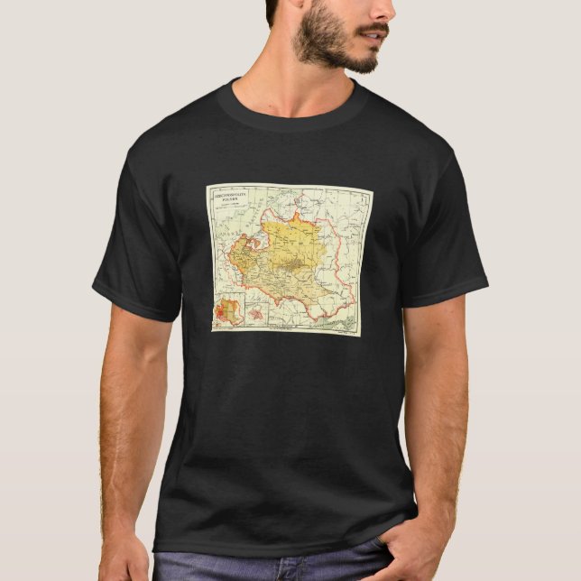 T-shirt Carte de Pologne (Devant)