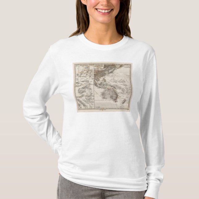 T-shirt Carte de Polynésie (Devant)