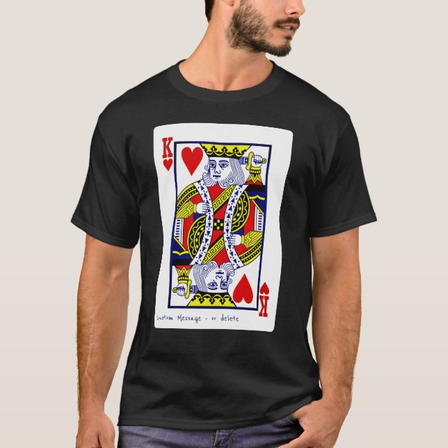 T-shirt Carte de pont King of Hearts (Devant)
