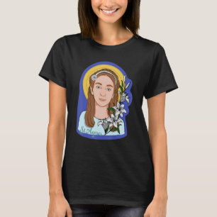 T-shirt Carte de prière de Sainte Agnès de Rome Catholique
