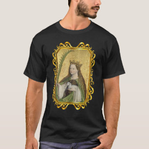 T-shirt Carte de prière St Agnes de Rome Vintage catholiqu