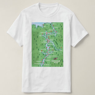 T-shirt Carte de Shannon Irlande de rivière