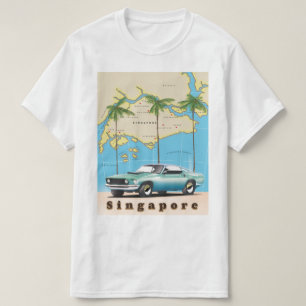 T-shirt carte de Singapour