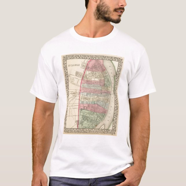 T-shirt Carte de St Louis par Mitchell (Devant)