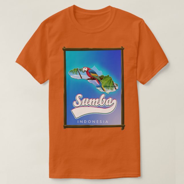 T-shirt Carte de Sumba Indonésie (Design devant)