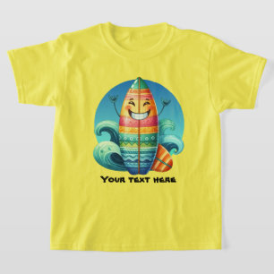 T-shirt Carte de surf unisex pour enfants cool personnalis