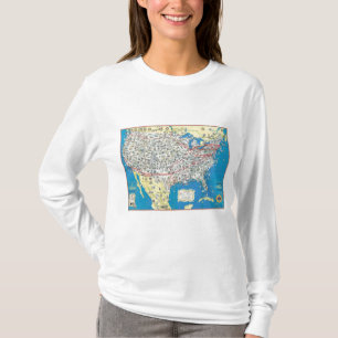 T-shirt Carte de système d'American Airlines