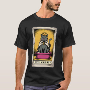 T-shirt Carte de Tarot de Chat Sifflement Majesté Boîte à