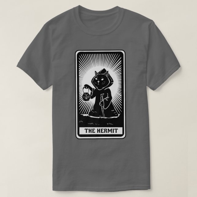 T-shirt Carte de tarot de chats Hermit  (Design devant)