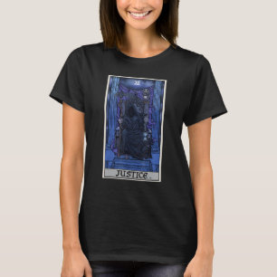 T-shirt Carte de Tarot de Justice Faucheur Halloween Gothi