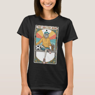 T-shirt Carte de tarot de la mère de football squelette ca