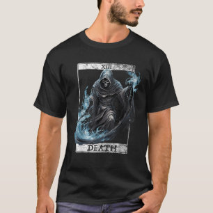 T-shirt Carte de tarot de la mort vintage Reaper Occult Sa